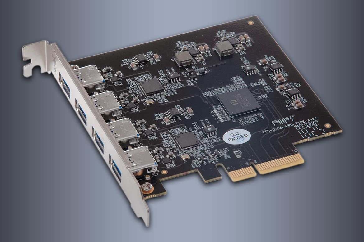 Sonnet Allegro 7-Port USB 3.2 Gen 1 PCIe Card - 6 External + 1 Internal USB-A Ports For Mac, Windows & Linux